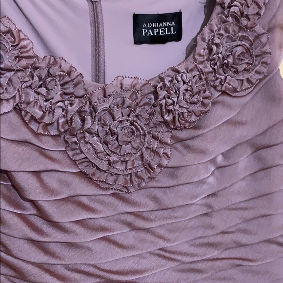 Adrianna Papell Iridescent Off Shoulder Dress - Picture 2 of 8